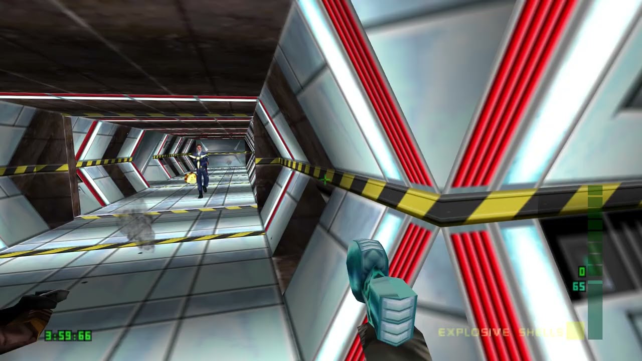 Perfect Dark Mission Area 51: Rescue with phoenix trick