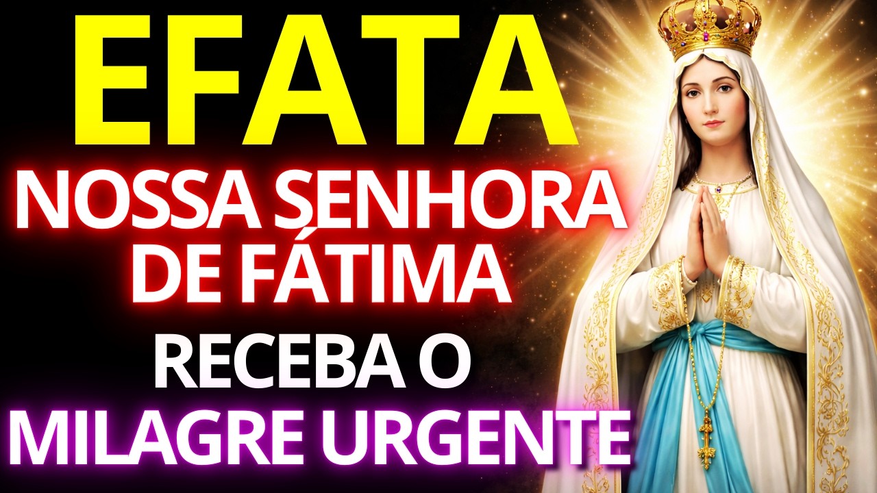 EFATÁ DE NOSSA SENHORA DE FÁTIMA! 🌹 O MILAGRE que ABRE TODAS as PORTAS HOJE! (URGENTE)