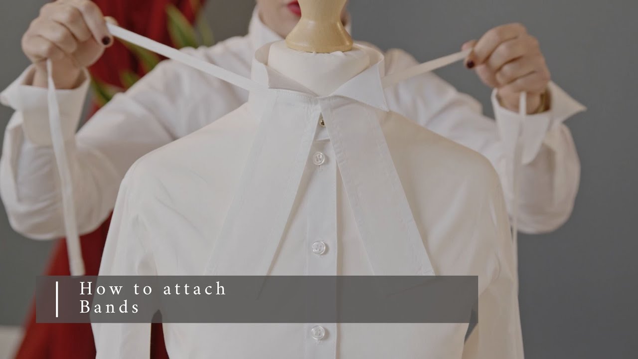 How-to attach bands to your wing collar | Barrister Court Dress