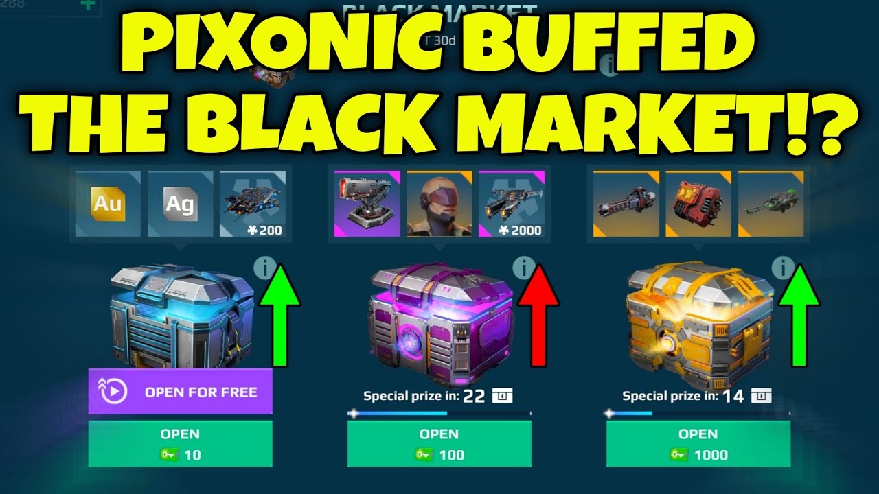 PIXONIC BUFFED THE BLACK MARKET!? New BLACK MARKET Changes In War Robots Update 8.8!