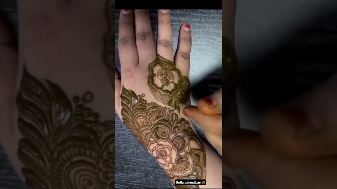 "new back hand mhendi design🌸"