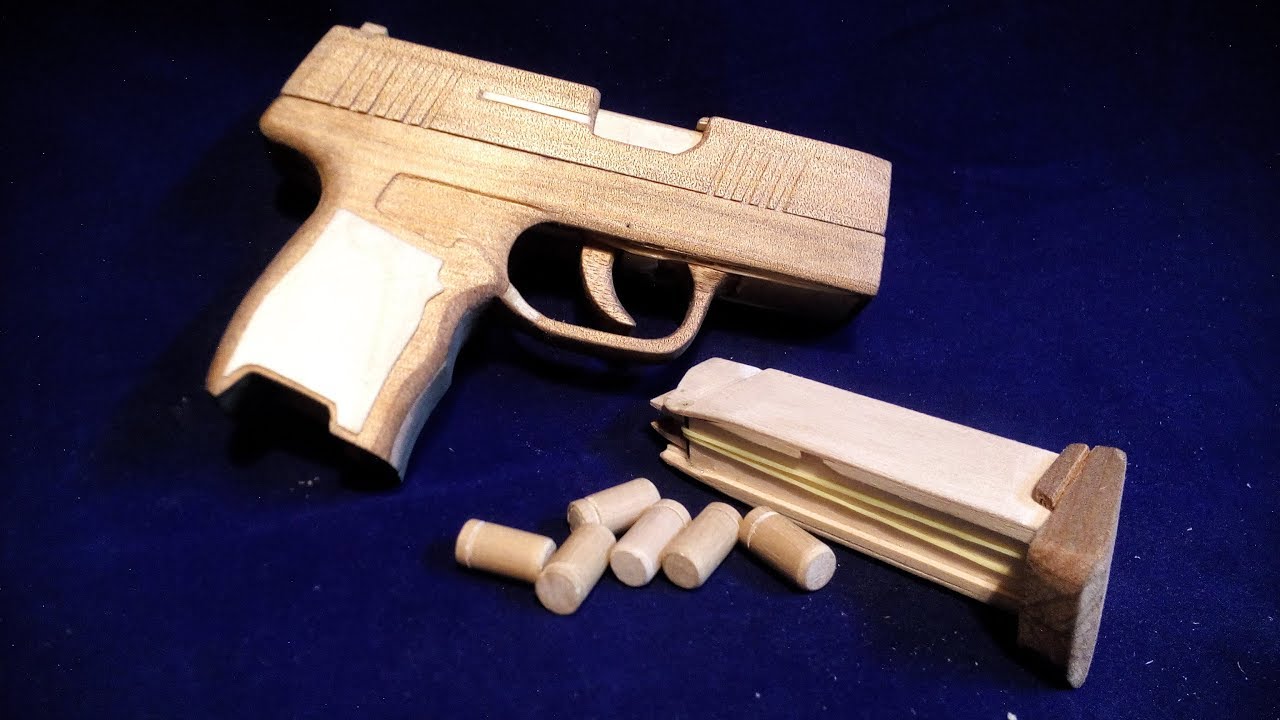 Shell Ejection Blow back Rubber Band Gun SIG P365 ブローバックするゴム銃　バレルイン＆排莢アクション