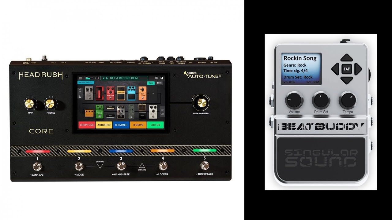 Appelle un rig sur Headrush et change le beat sur la Beatbuddy en une pression avec contrôleur midi