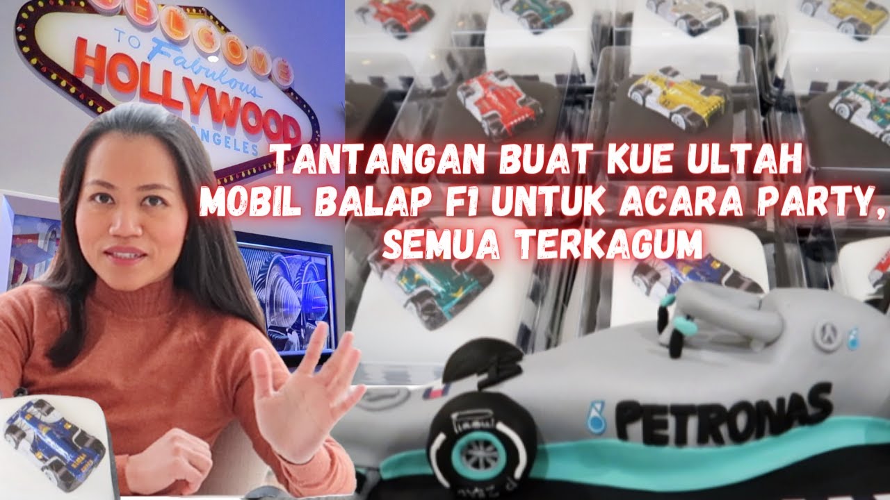 Tantangan Buat Kue Ultah Mobil Balap F1 Untuk Acara Party Hollywood Bowl, Semua Terkagum