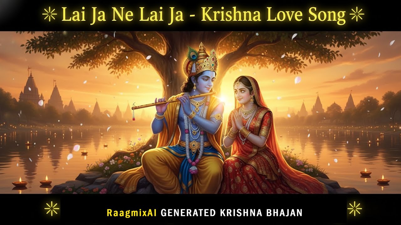 Lai Ja Ne Lai Ja | Gujarati Traditional Krishna Love Song | Radha Krishna Bhajan | RaagMix AI