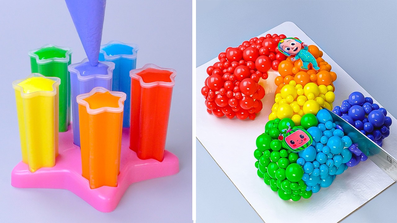 Absolutely Stunning With This Rainbow Cake Recipe 🌈 Rainbow Bubble Cake Making 🌈 How To Make