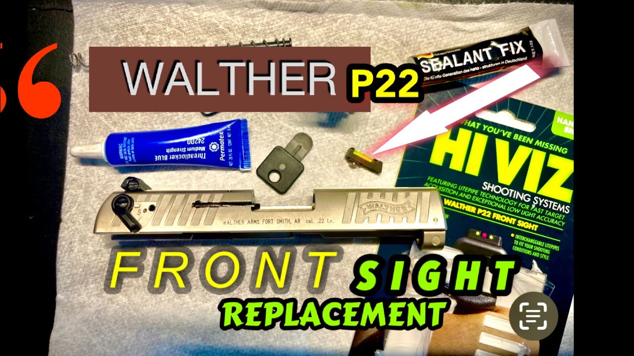 Замена мушки WALTHER P22 Hi VIZ