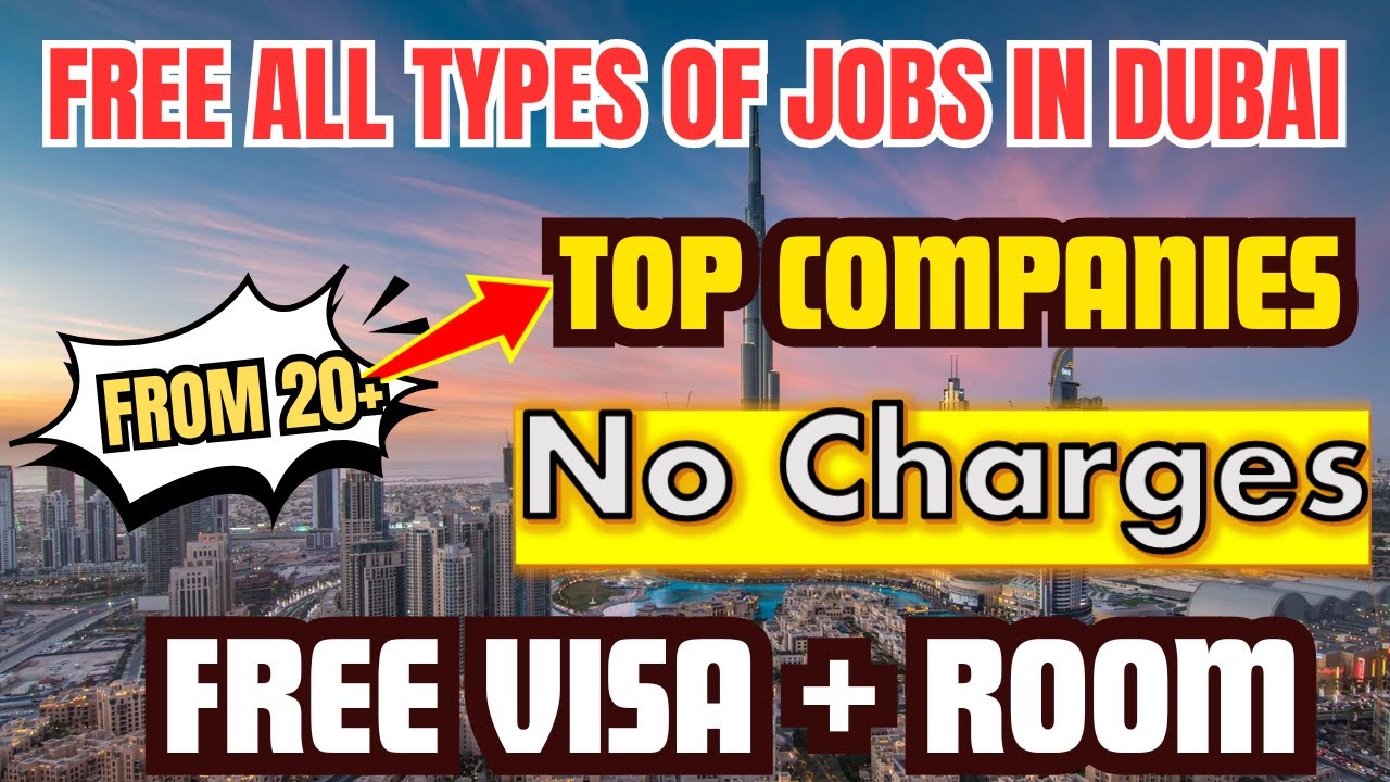 Dubai Free Jobs 2026 🇦🇪 | 20+ Companies Hiring with FREE Visa ✈️ | Freshers Can Apply
