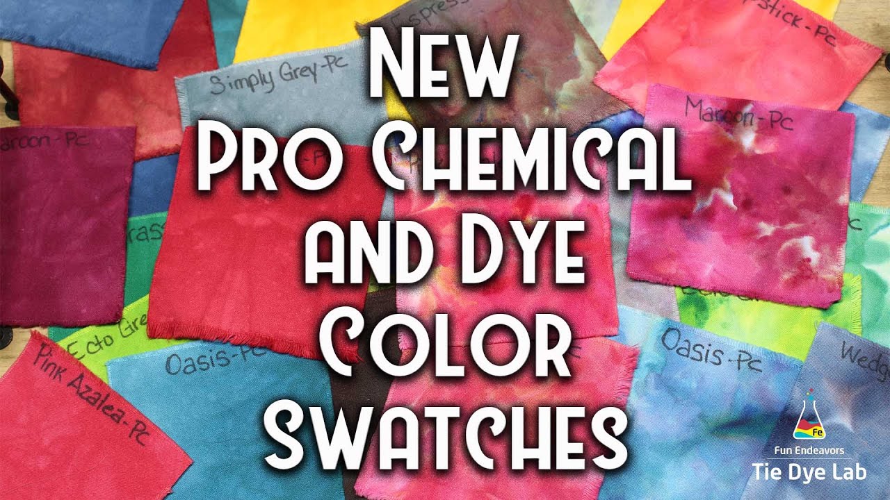 Tie Dye:  Ice Dyed and Liquid New Pro Chemical and Dye Color Swatches
