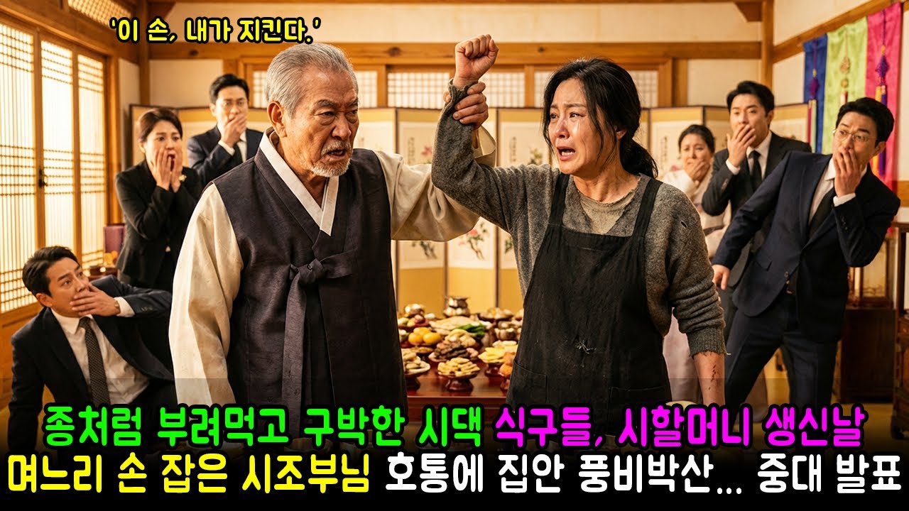 종처럼 부려먹고 구박한 시댁 식구들, 시할머니 생신날 며느리 손 잡은 시조부님 호통에 집안 풍비박산... 중대 발표 | 반전사연 | 감동사연 | 노후사연 | 막장사연
