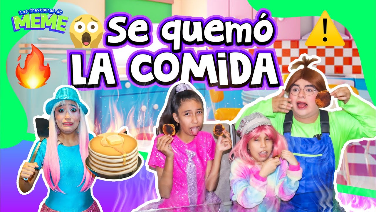 Se quema la comida | Franchesca no sabe cocinar | Mía y Meme juegan con harina