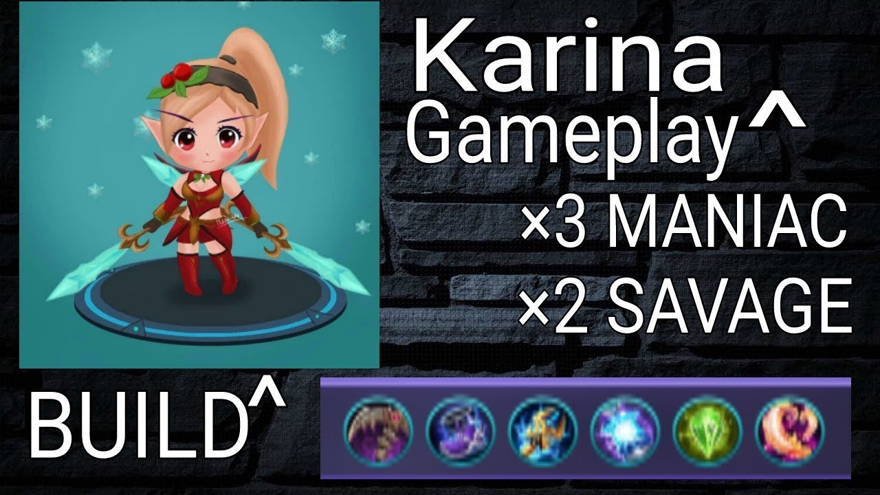 Perfect Savage - Karina ||  Build + Gameplay ||Troll 5 Enemy Marksman  || Mobile legends Legacy