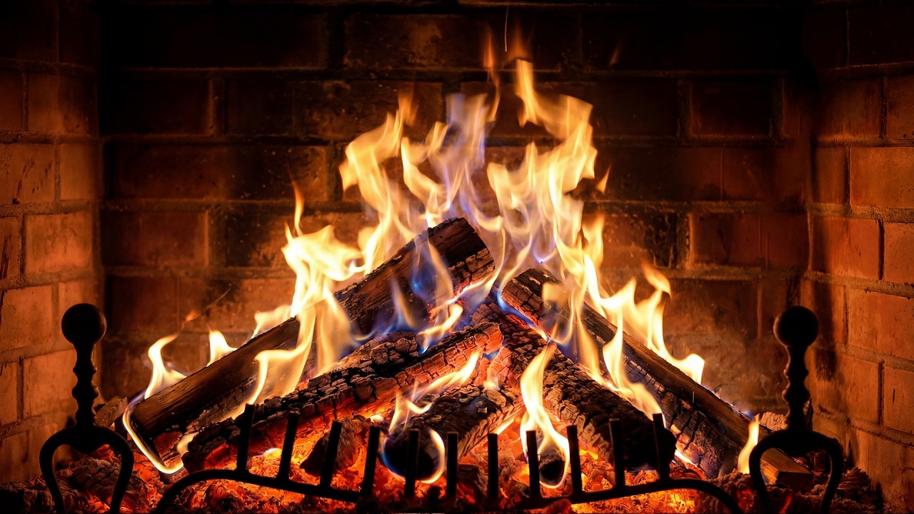 🔥 Fireplace Classic 4K. Cozy Fire with Crackling Fireplace Sounds. Fireplace 4K UHD