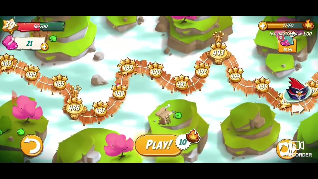 Angry birds 2 saga map scroll (1-1020)