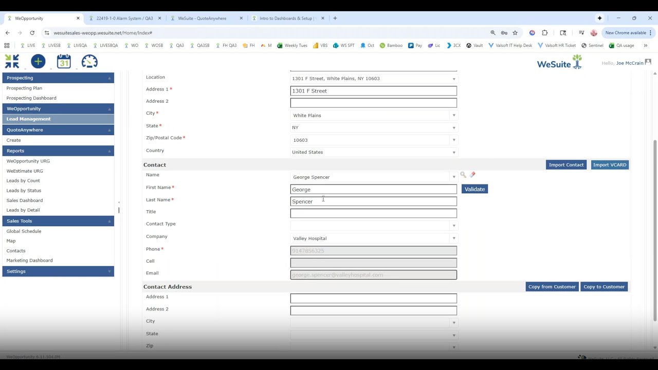 Sales User Training: WeOpportunity 101 Lead Creation & Management