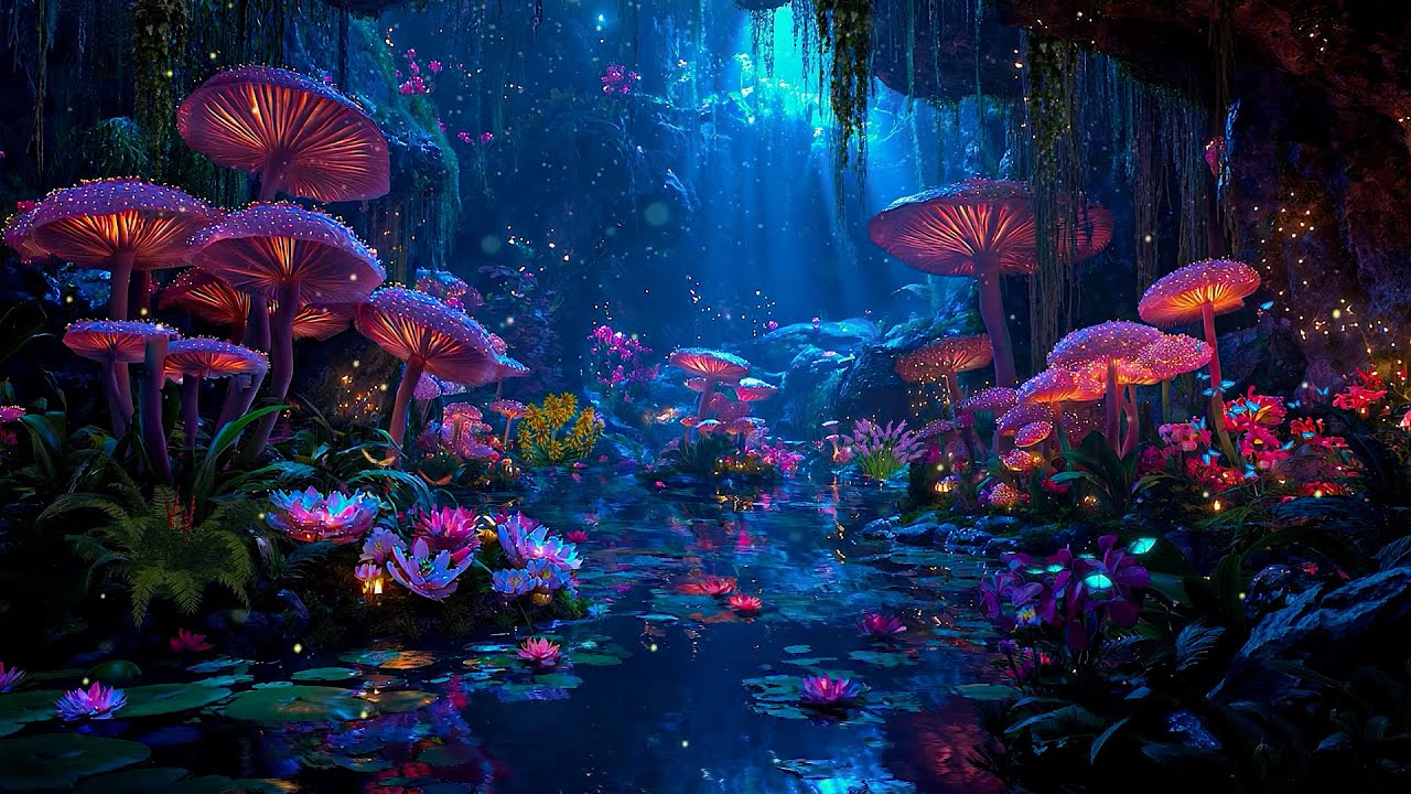 Enchanted Mushroom Village Forest 🍄 Magical Fantasy Music Ambience & Whimsical Nature Sounds