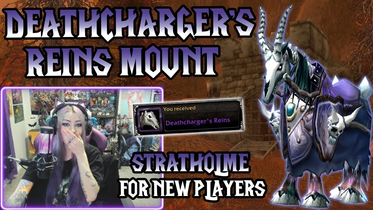 How to Run Stratholme for Deathcharger's Reins Mount! 💜💀 New Player Guide🖤🐎 Rivendare's Deathcharger