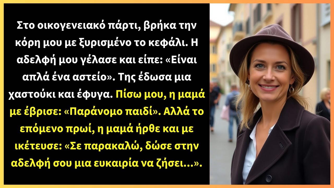 Στο οικογενειακό πάρτι, βρήκα την κόρη μου με ξυρισμένο το κεφάλι. Η αδελφή μου γέλασε και είπε: