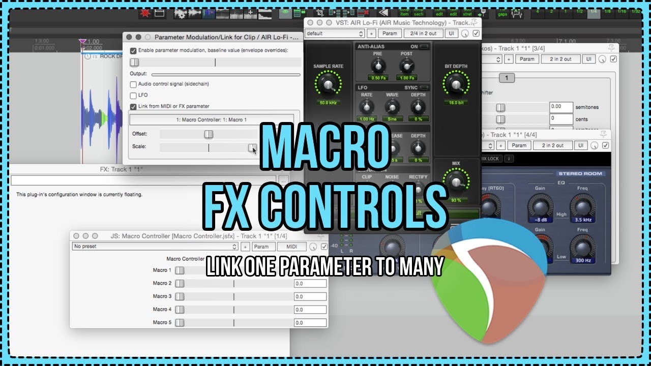 Macro Controls In REAPER - Link one parameter to many FX parameters