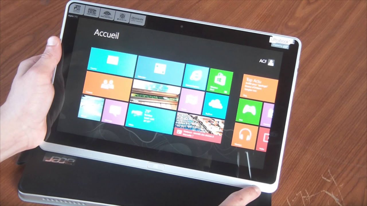 Test tablette PC Acer Aspire P3 - Caracteristiques techniques