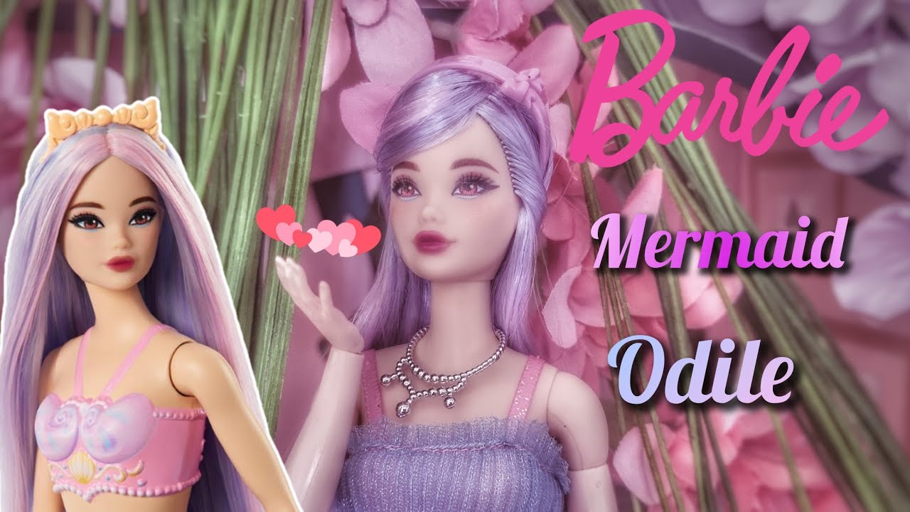 Barbie Mermaid Odile Unboxing Change to MTM body/ review/ dress up/ make over