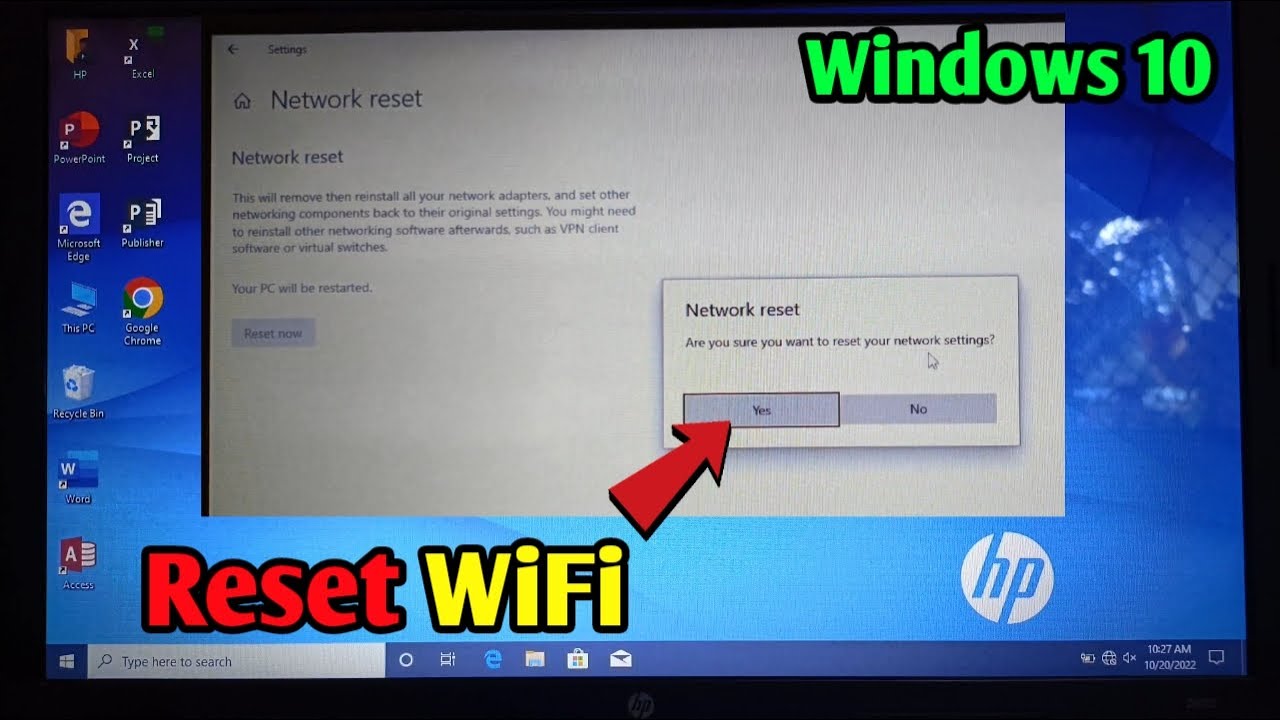 How to Reset WiFi on HP laptop | Windows 10