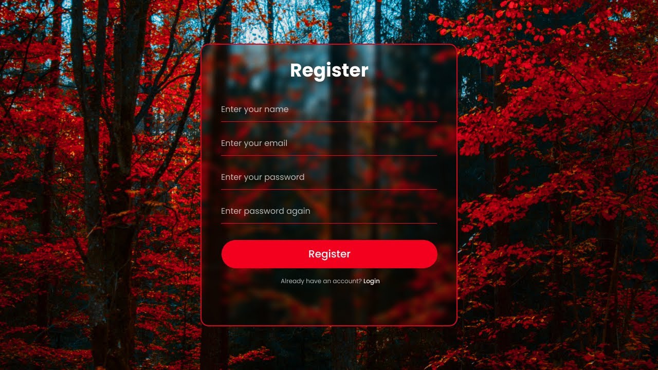 Flutter Glassmorphism: Build a Stunning Register Form