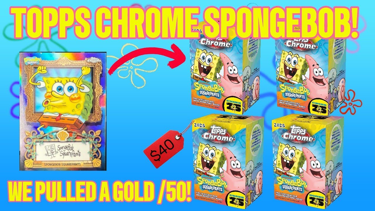 INSANE PULLS!🤯 2025 TOPPS CHROME SPONGEBOB BLASTER BOX REVIEW!