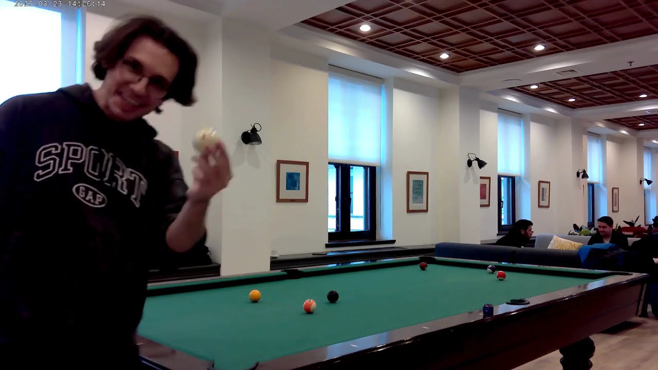 Billiard pool break at work! #billiards #vlog #okul #&uuml;niversite #funny