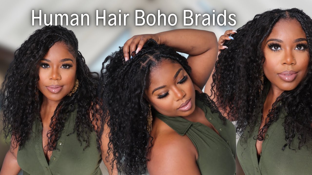 DIY BOHO BRAIDS 100% HUMAN HAIR I 🚫 NO SYNTHETIC HAIR | FULL INSTALL | YWIGS