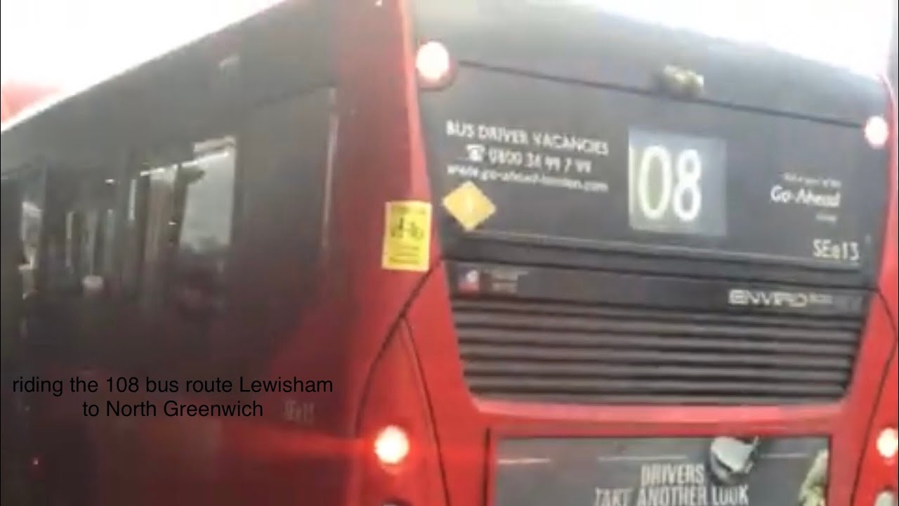  I take 108 bus route to North Greenwich (throwback) 