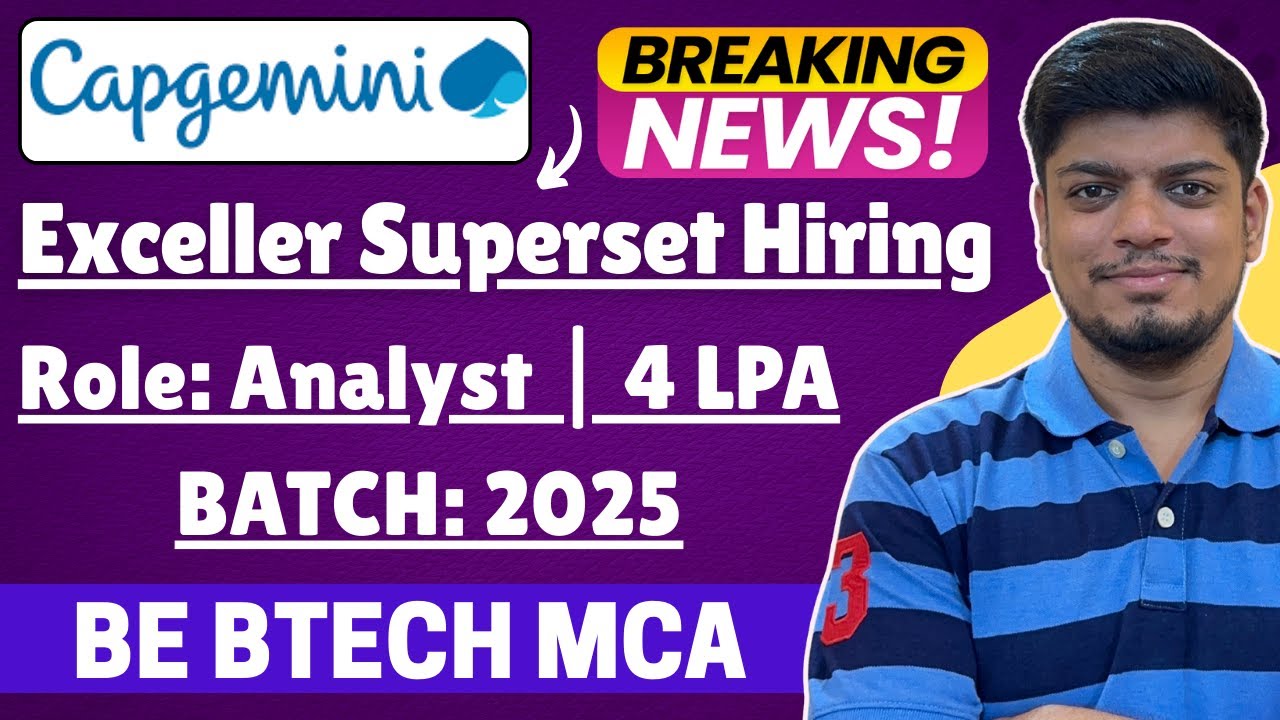 🔥Набор персонала в Capgemini Exceller Superset | Capgemini набирает сотрудников в 2025 году | Вып...