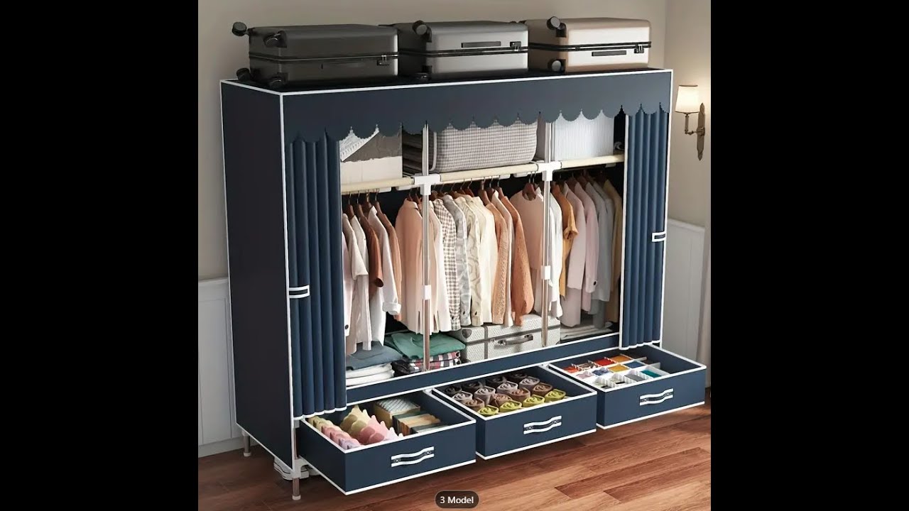 REVIEW TEMU Easy-Assemble Modern Wardrobe with Drawers - Dustproof, Organizer for Bedroom Closet