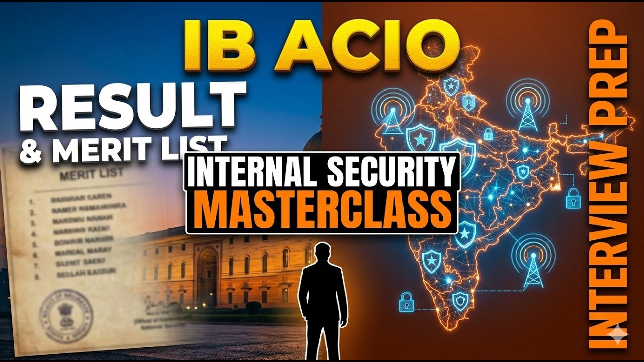 IB ACIO TIER 2 Result updates, Interview Dates, Important Laws & C.A. related to Internal Security