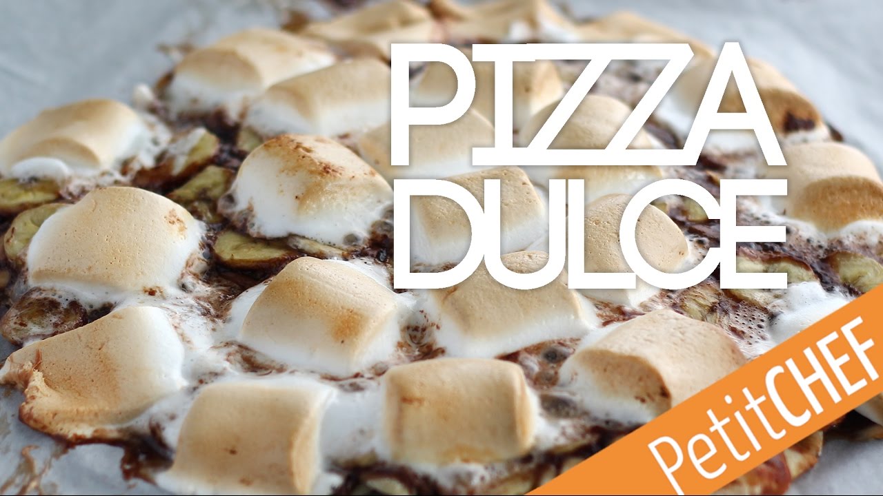 Pizza dulce de pl&aacute;tano y nutella | Petitchef