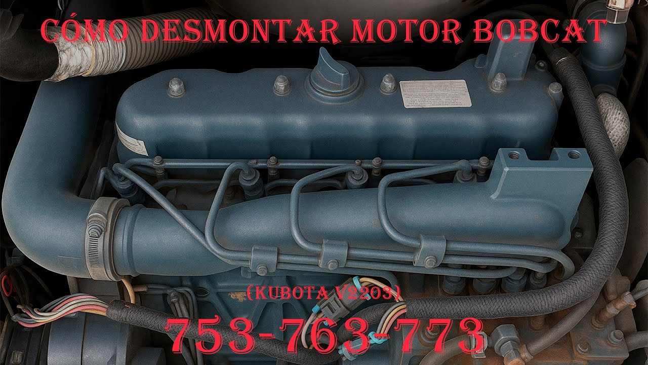 como desmontar motor BOBCAT 753 (Kubota v2203-EB)