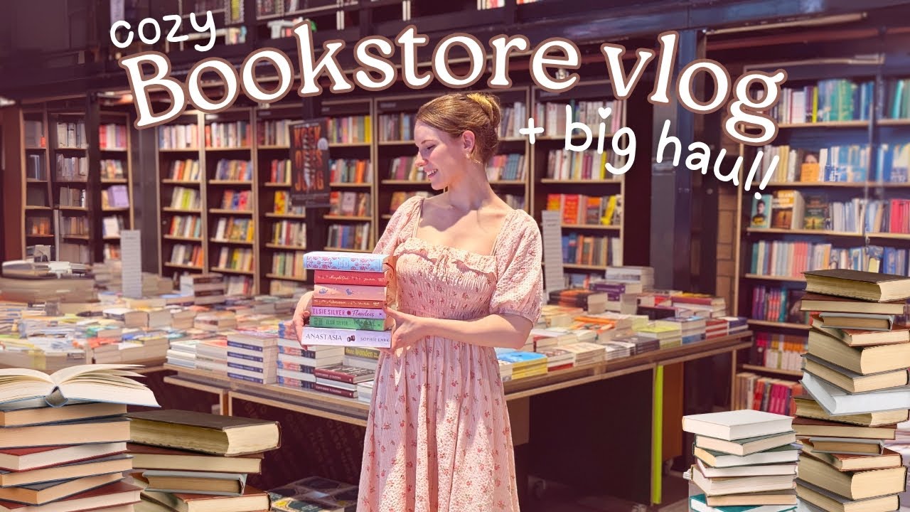 cozy bookstore vlog / Book Shopping in a BIG european Bookshop + book haul 📖🤎