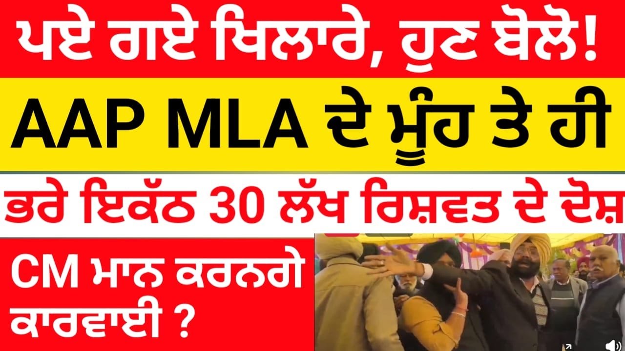 ਅੱਜ AAP MLA ਦੇ ਮੂੰਹ 'ਤੇ 30 ਲੱਖ ਦੀ ਰਿਸ਼ਵਤ ਲੈਣ ਦੇ ਦੋਸ, ਭਗਵੰਤ ਮਾਨ ਕਰਨਗੇ ਕਾਰਵਾਈ ?