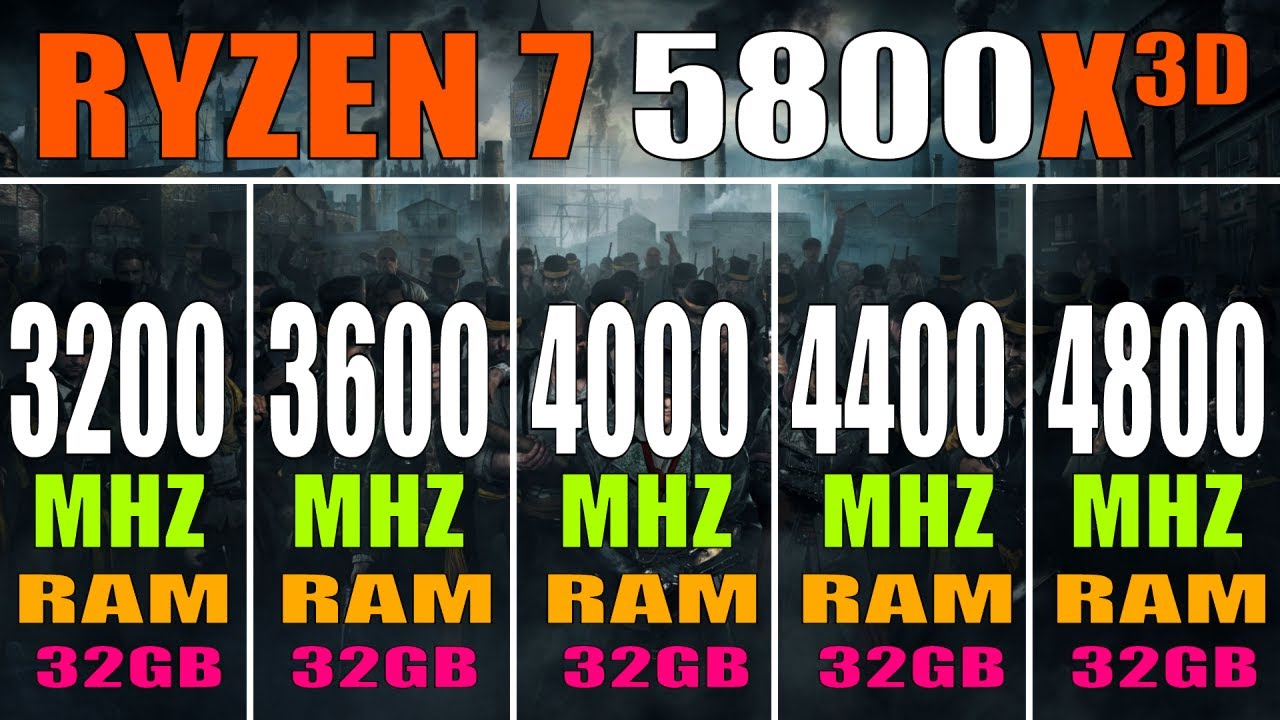 3200MHz vs 3600MHz vs 4000MHz vs 4400MHz vs 4800MHz | RAM TEST | RYZEN 7 5800X3D | PC GAMES TEST ||