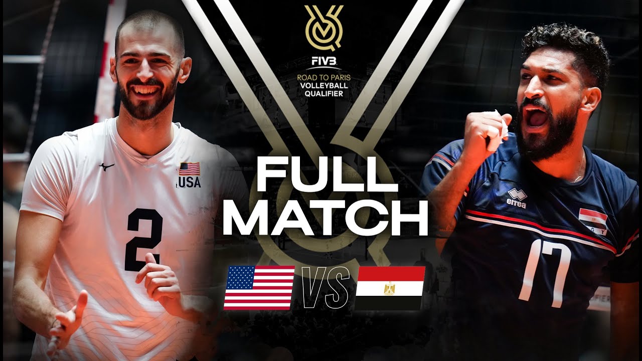 🇺🇸 USA vs 🇪🇬 EGY - Paris 2024 Olympic Qualification Tournament | Full Match - Volleyball