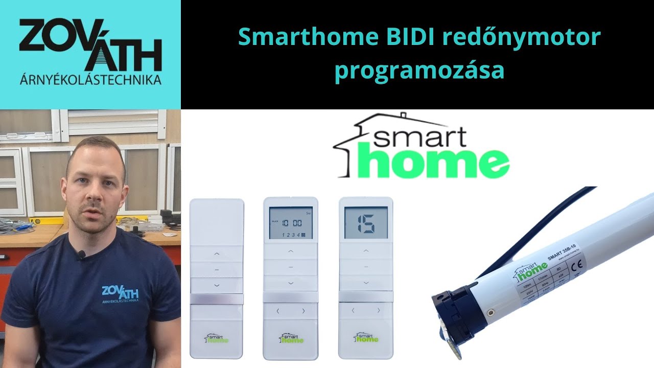 Smarthome bidi redőnymotor programozása