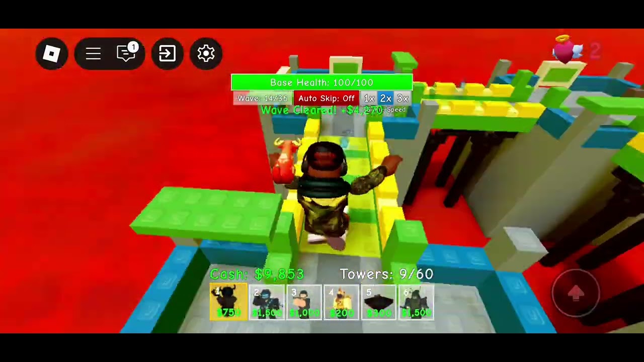 Retro tower defence hard mode in rocket arena