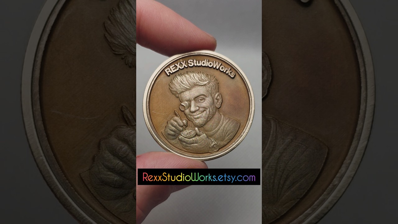 Making a Custom Brass Coin | Laser Engraving, Finishing & Patina