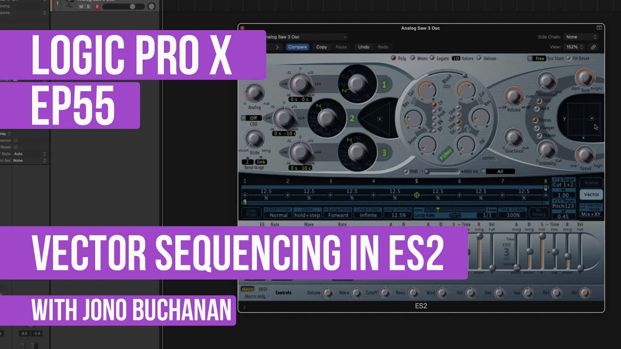 LOGIC PRO X - Vector Sequencing In The ES2