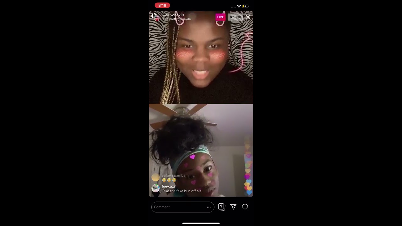 Weluvche and prettygurljayda argue on live then get coo ( funniest live ever )
