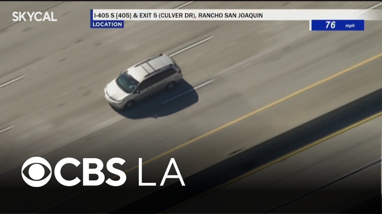 Alleged stolen minivan pursuit suspect leads chase from Ventura County to Mexico-US border (FULL)