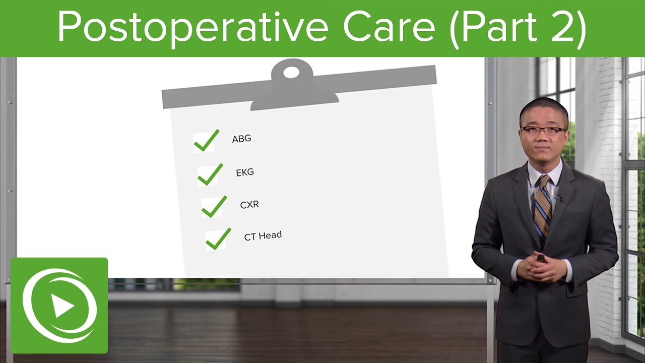 Postoperative Care (Part 2): Hypoxia, Desaturation & Mental Status &ndash; Surgery | Lecturio