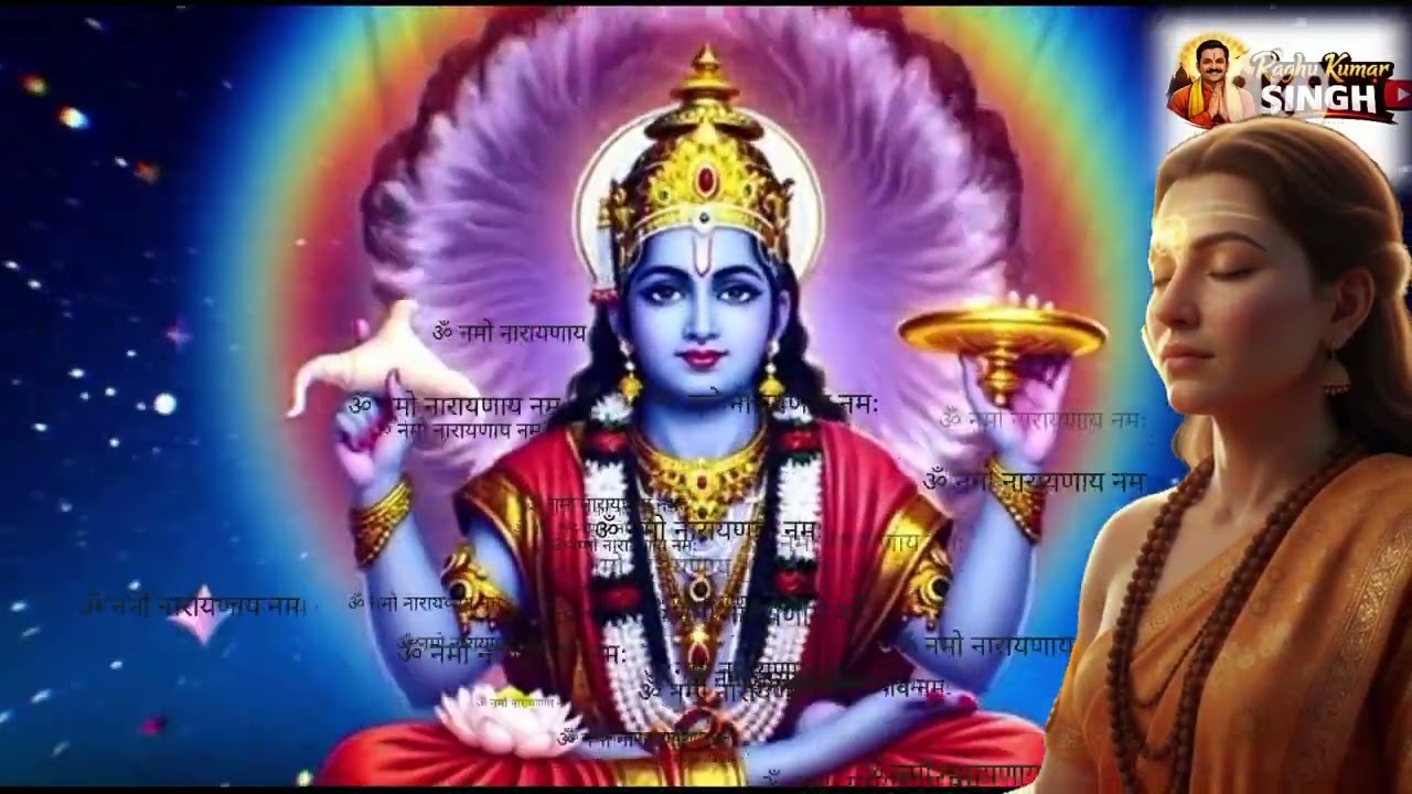 ॐ नमो नारायणाय नमः 🙏 | Lord Vishnu Mantra | Deep Meditation | Peace & Positive Energy । 108 times।  