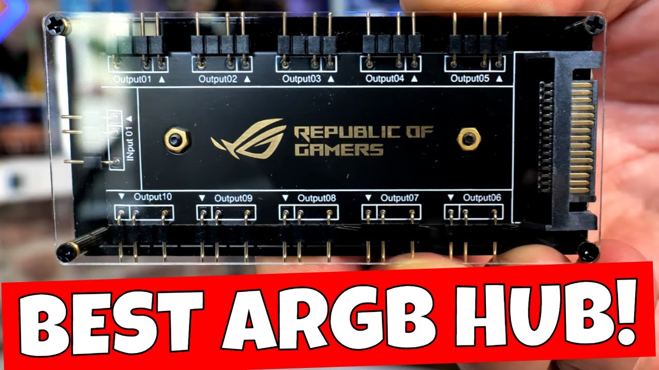BEST Cheap SATA Powered 10 Port ARGB Hub ROG Branded MultiBao