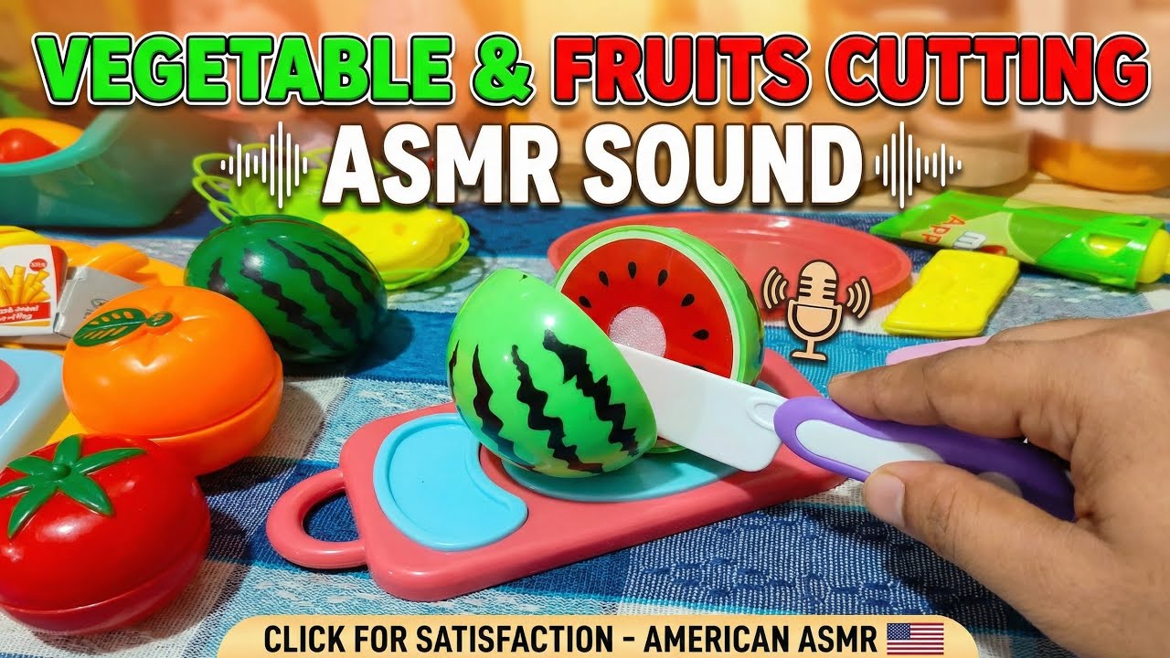 Oddly Satisfying Food Toys ASMR 🍌🍑 Fruits Cakes Vegetables Live🥑🥑🍠